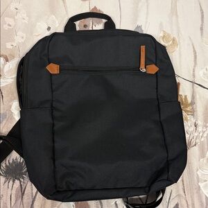 DSW Black Backpack with Brown Accents - Everyday Carry